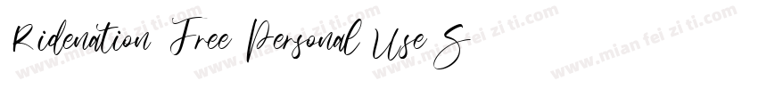 Ridenation Free Personal Use Scrip字体转换